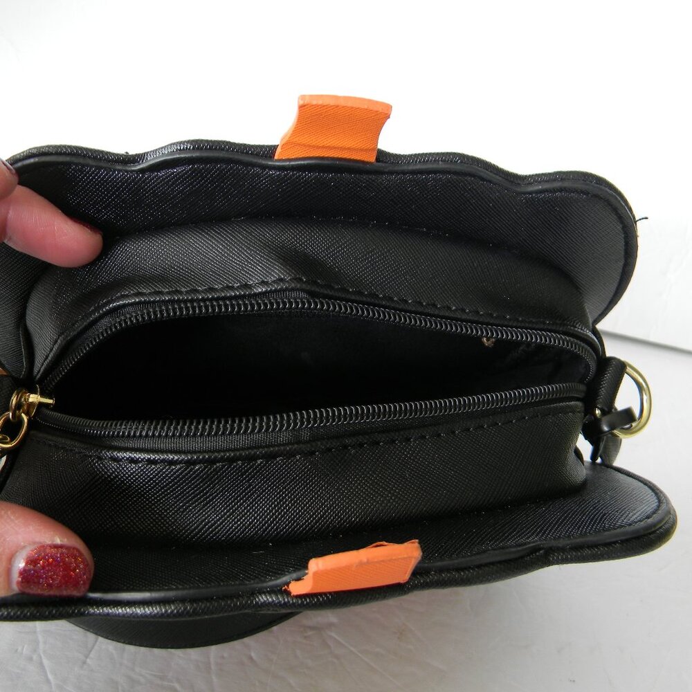 Halloween Black ORANGE Pumpkin Crossbody Shoulder Bag Handbag FALL JACK LANTERN - Picture 4 of 7